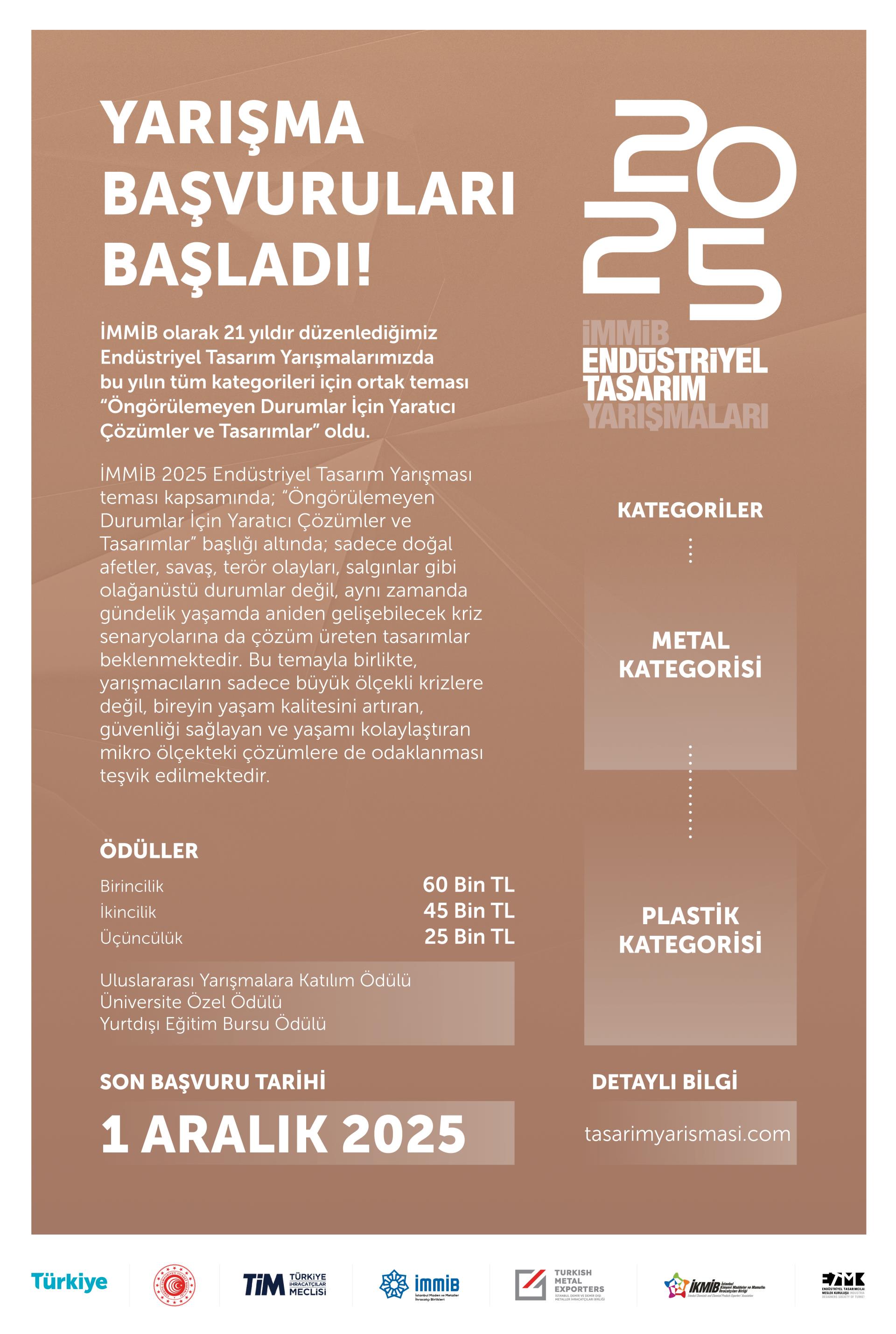 İMMİB 2025 Endüstriyel Tasarım Yarışmaları Duyurusu